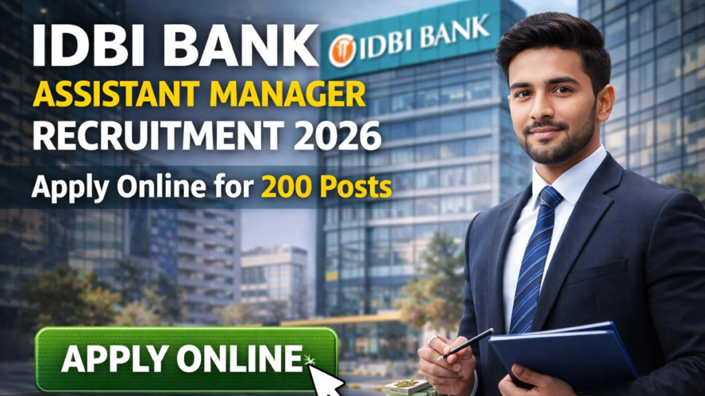 IDBI Bank Assistant Manager Recruitment 2026
